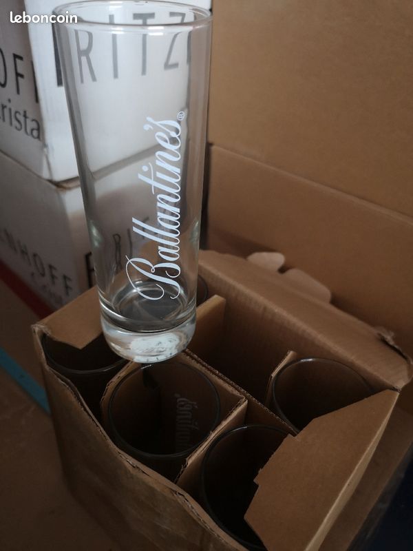 6 Verres Tube BALLANTINES Whisky Neufs (image 1)