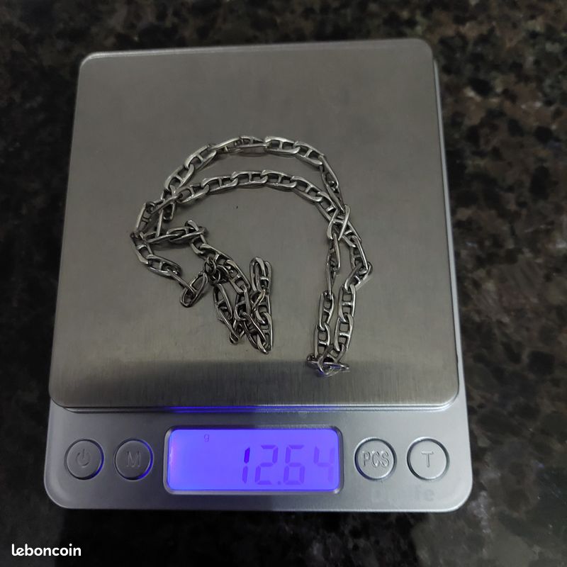 Chaine En Argent Massif Ancienne - Poids 12 Gr, Occasion, Sans Marque