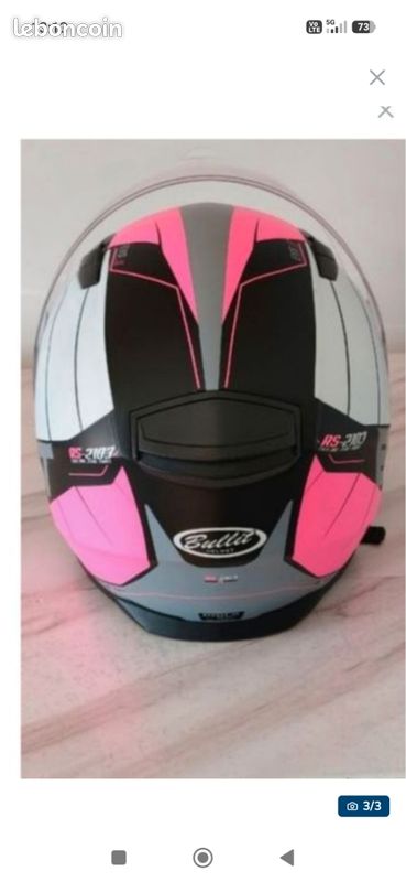 Casque moto femme, scooter, trotinettes, neuf , ( taille M/L), visière solaire rétractable (image 3)