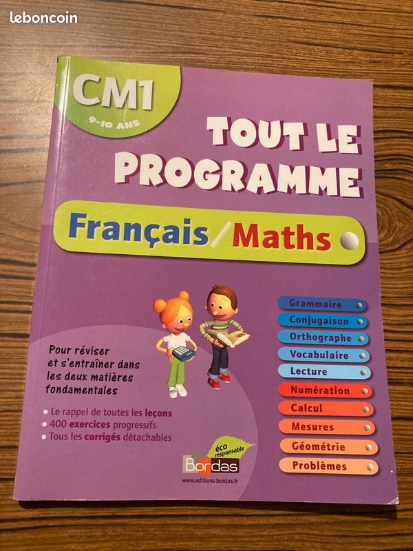 ;Cahier "Tout le programme CM1 Français/Maths (image 1)