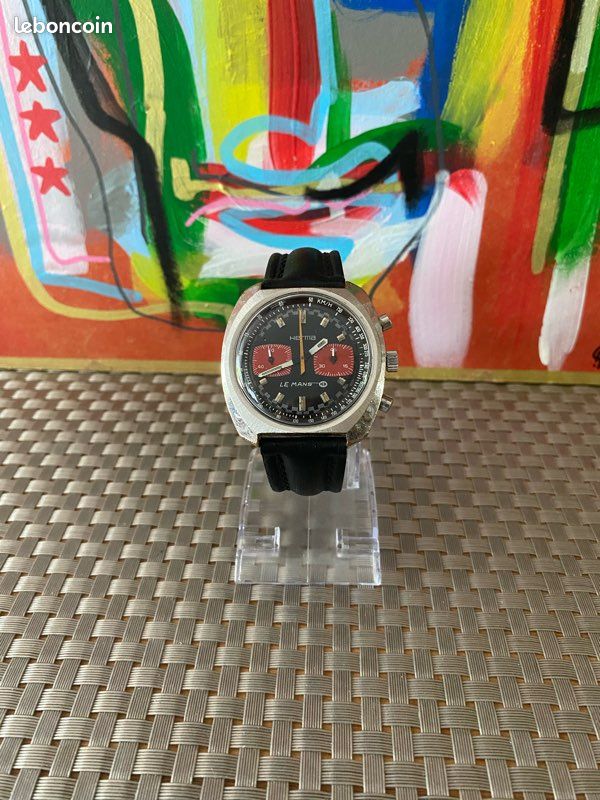 Chronographe mécanique vintage HERMA LE MANS (image 1)