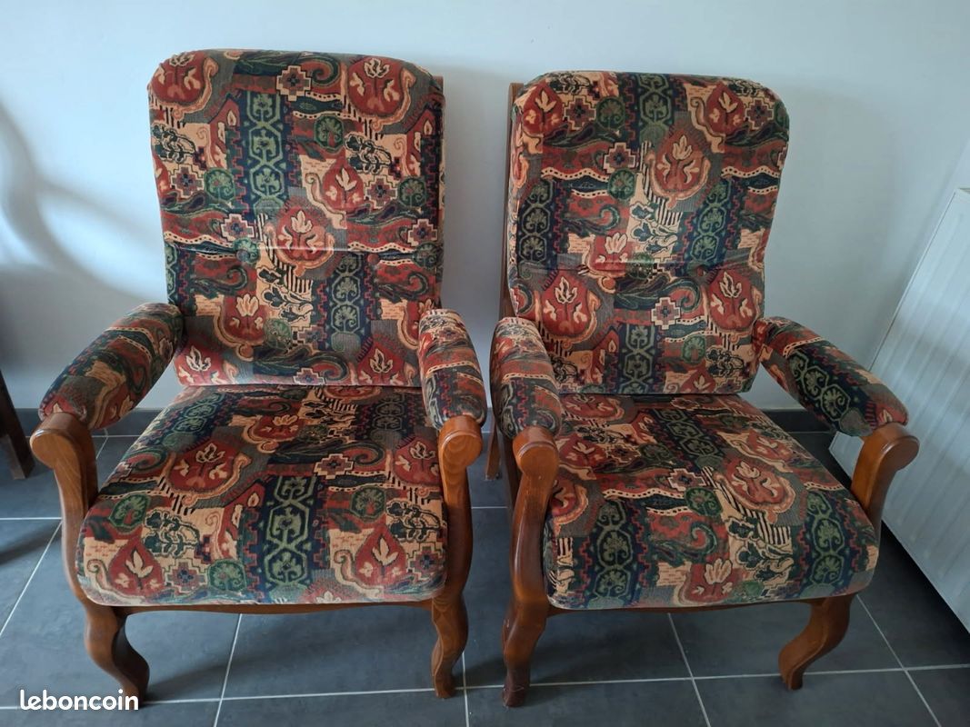 2 fauteuils en bois (image 1)