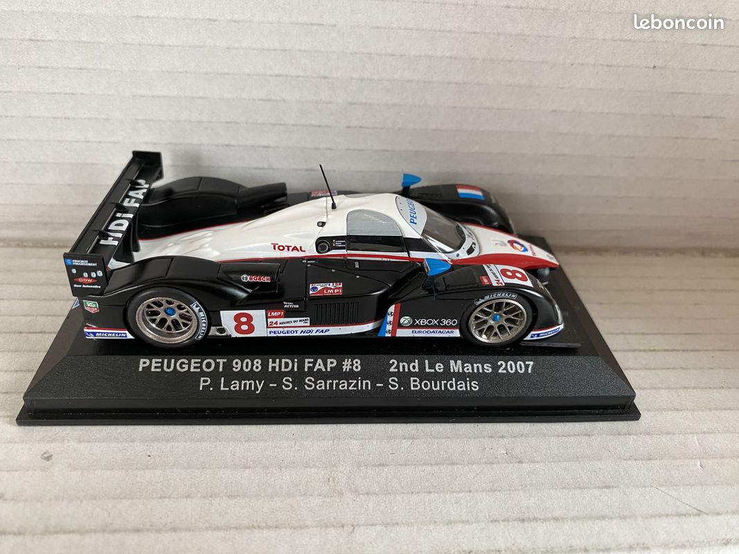 Maquette Spark Peugeot 908 HDi FAP #8 - 2ème Des 24h Du Mans 2007 - Échelle 1/43 - Occasion