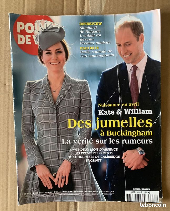 Point de vue 3458 2014 Kate & William d'Angleterre, Siméon II de Bulgarie, FIAC de Paris, Givenchy au musée Thyssen, Nikos Aliagas, Capucine Piot, Christophe de Margerie, duc de Marlborough, etc (image 1)