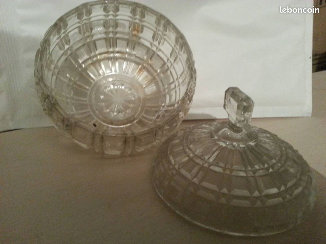 Bonbonnière sucrier pot boîte verre collection (image 2)