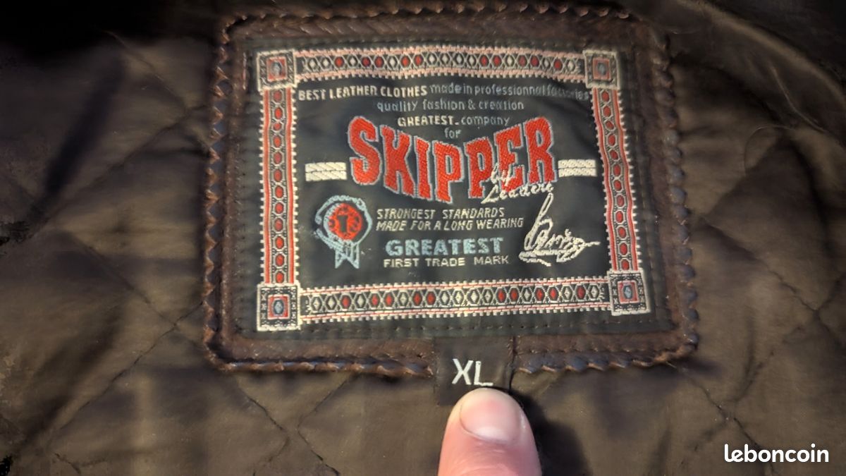 Blouson cuir skipper vintage coupe 501 Vêtements
