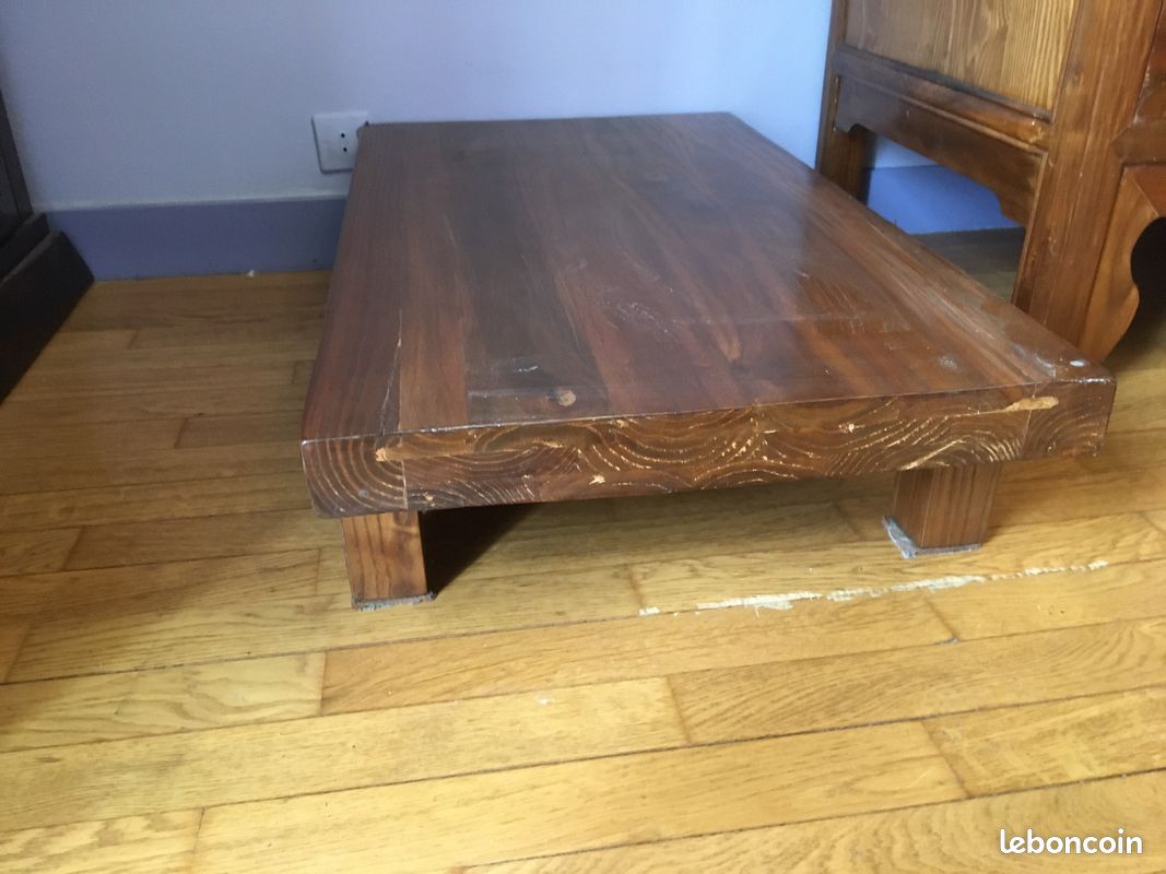 Lit 160x200 palissandre La Maison Coloniale + 2 tables de chevet + 1 table basse (image 10)