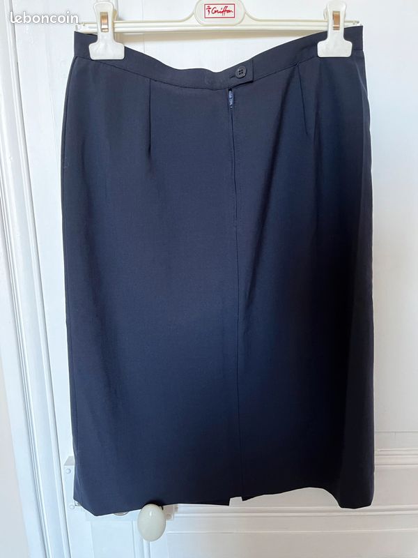 Jupe vintage bleu marine (image 3)
