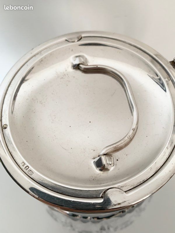 Importante carafe en cristal et métal argenté (image 7)