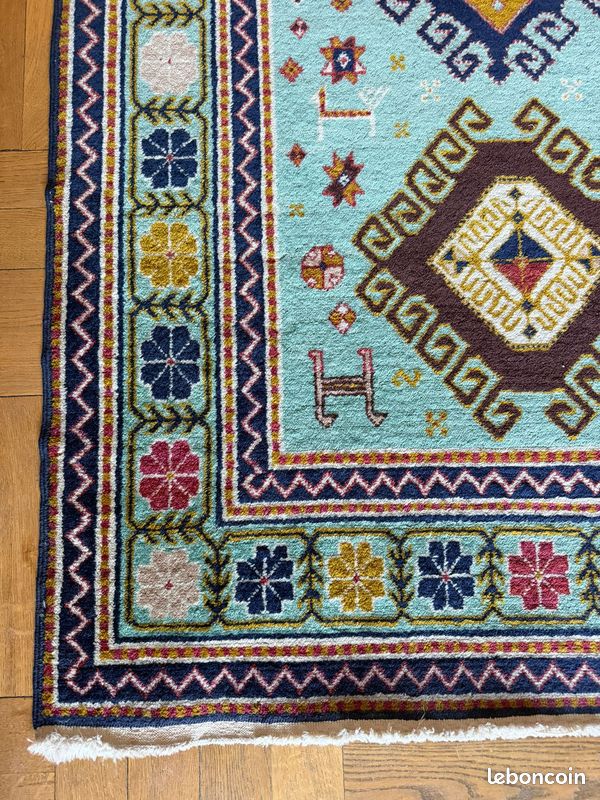Tapis Ancien Kazak Authentique Caucase – Années 70 Certifié – 176 x 107 cm (image 5)