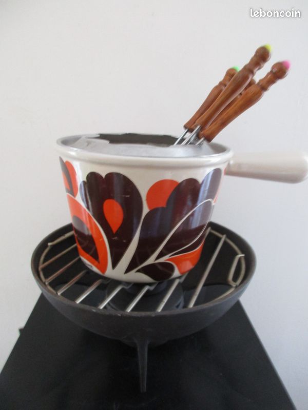 Fondue Set Le Creuset Orange Red 20 cm