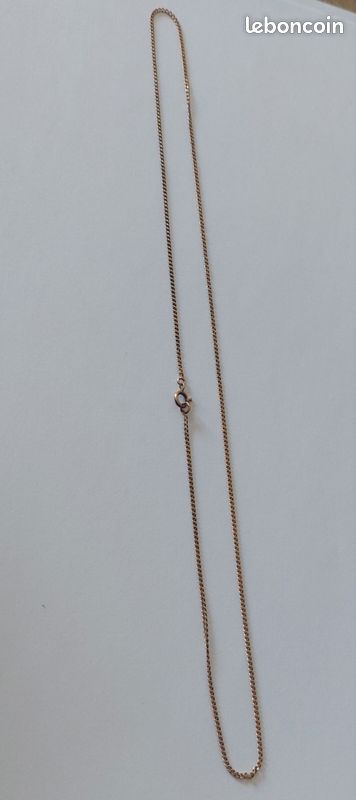 Chaîne en or 18 carats – Maille forçat fine – 52 cm – 3,52 g