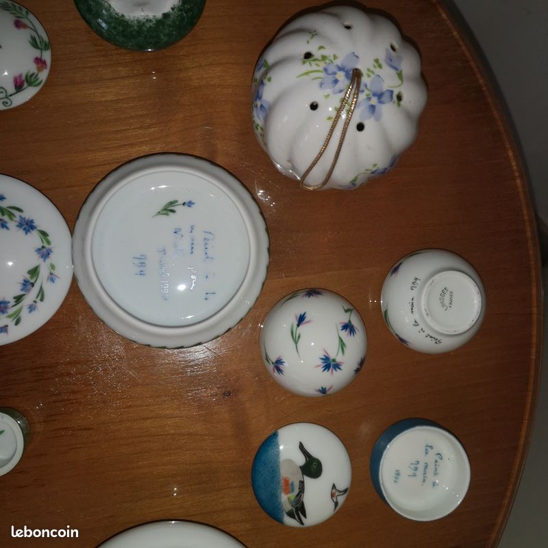 Lot 13 boîtes Limoges + 1 boule de senteur en porcelaine – Parfait état (image 9)