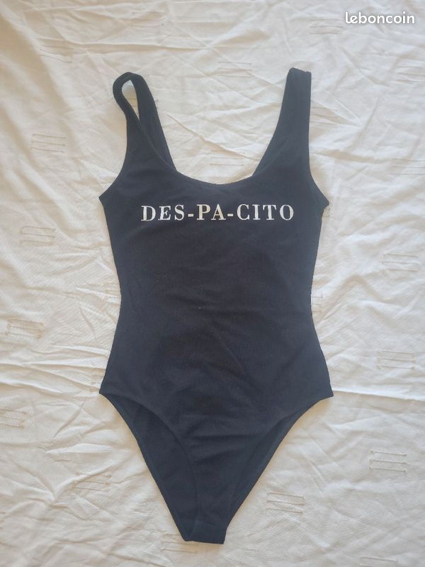 🟡🩱 Body noir et blanc Des-pa-cito Bershka 34 (image 1)