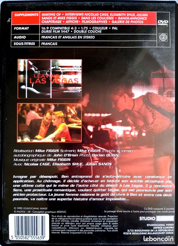 LEAVING Las VEGAS - Nicolas CAGE - film en DVD (image 2)