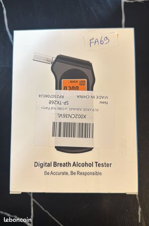 Éthylotest électronique Numérique Portable - Capteur Haute Précision, écran LCD, Rechargeable USB, Sans Contact
