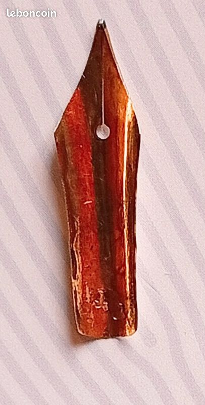 Ancienne plume année 1950 – or 18 crt gravé crabe et aigle ? 0.25 grs (image 4)