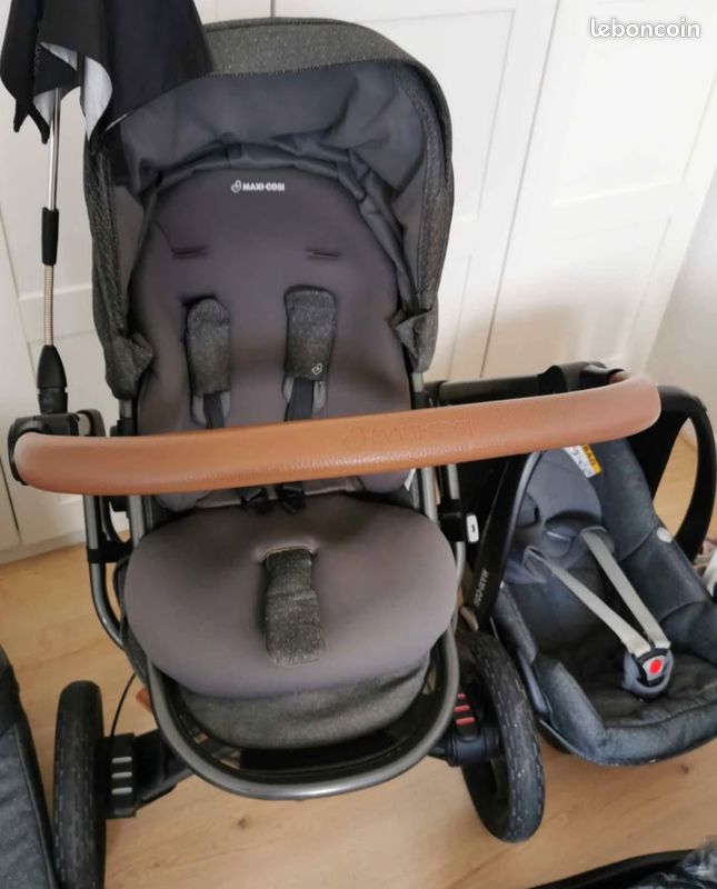 Pousette nova trio + 2 coque pebble + 2 base ISOFIX (image 1)