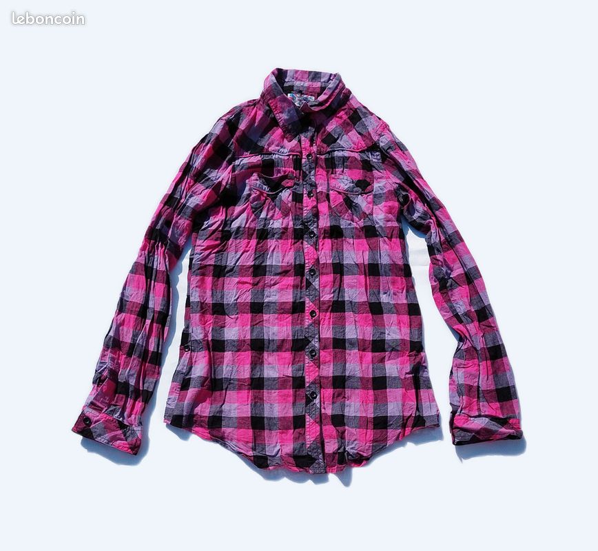 Chemise à carreaux femme taille M marque Jennyfer Vêtements