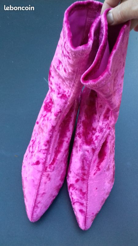 Bottines pour déguisement 38 rose vif (image 2)