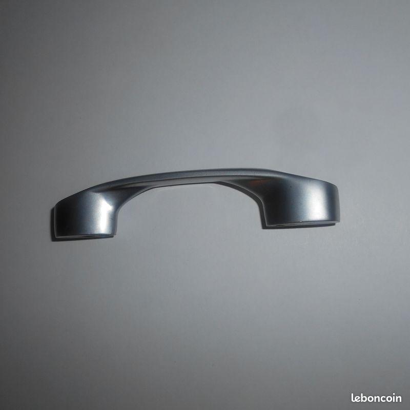 4 Poignées commode en métal chromé gris mat (image 1)