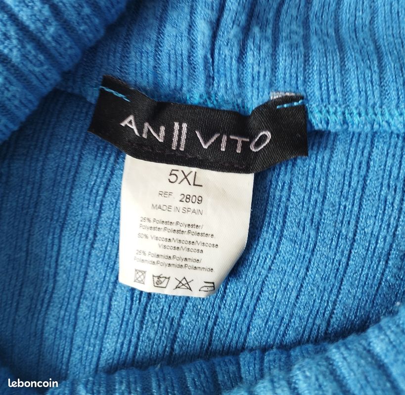 Pull femme bleu An ii vito 5XL 52 B2 (image 8)