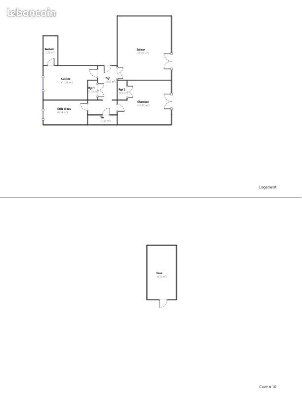 Appartement 2 pièces 54 m² · à Roanne · 54 m² · 650 €