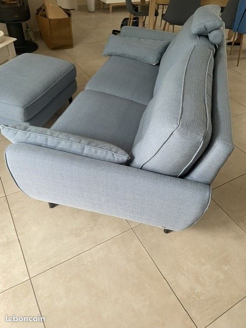Banquette tissu bleu (image 2)