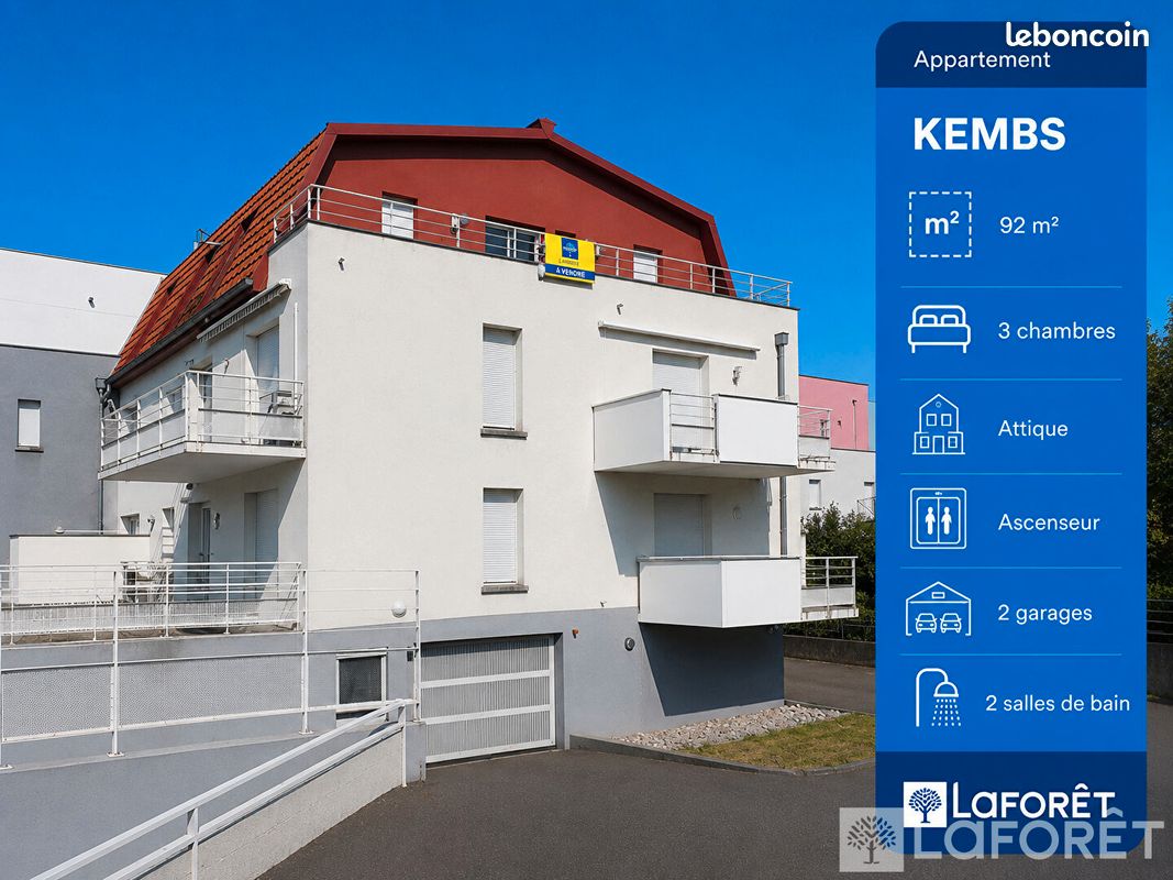 Appartement 4 pièces 92 m² · à Kembs · 92 m² · 283 300 €