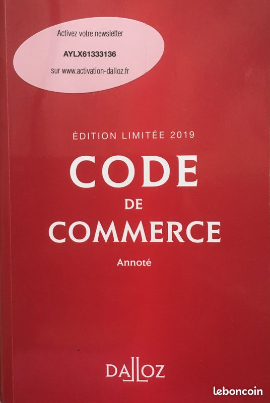 Code de Commerce DALLOZ (image 1)
