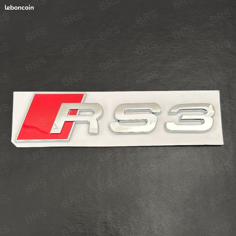 Emblème Badge Audi RS3 8P 8V 8Y coffre chrome ou noir brillant neuf (image 2)