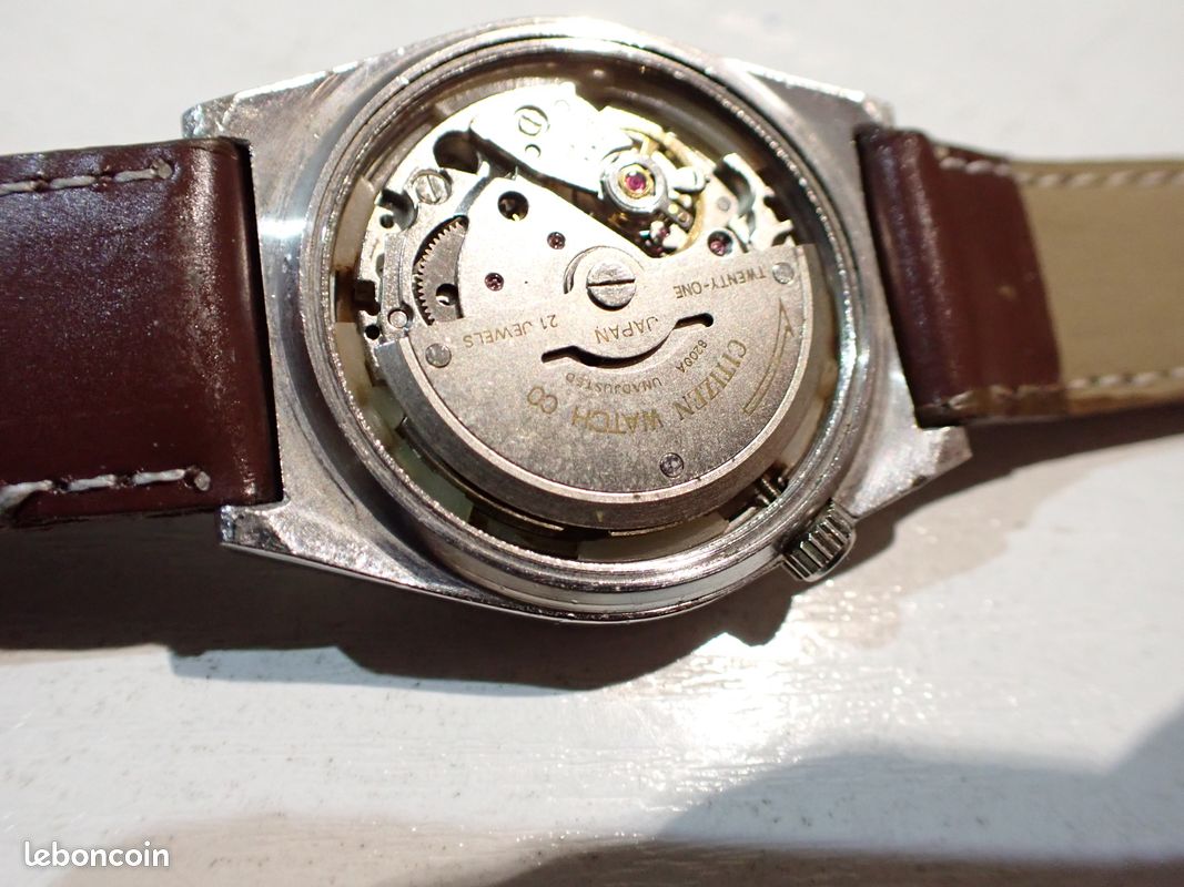 Montre Citizen Automatique Vintage 21 Rubis - Guichet Date, Années 70, Occasion à Restaurer