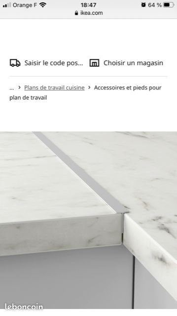 Baguette de finition plan de travail (image 4)