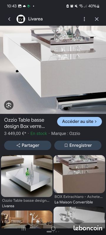 Table amovible Ozzio (image 7)