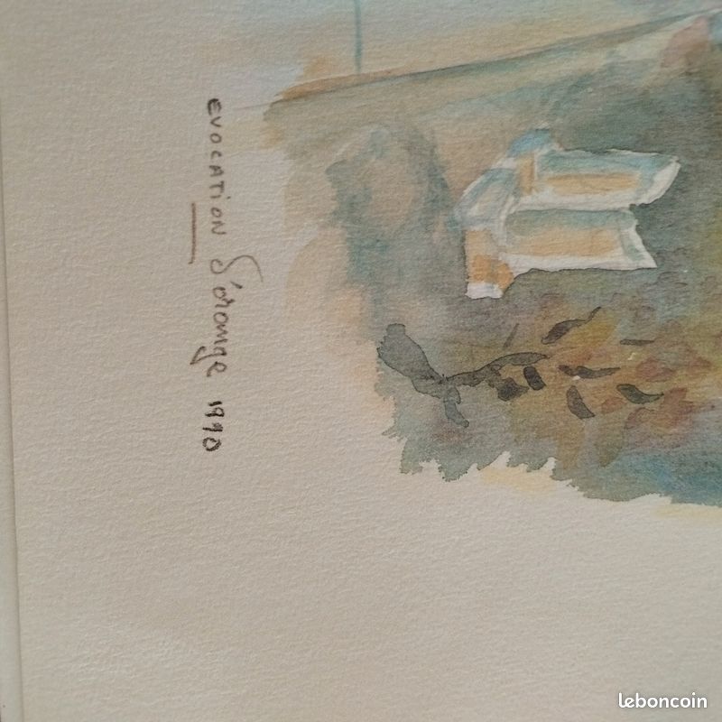 Lot 6 aquarelles originales "paysages de provence"signées Bruno Parizat 33x51cm (image 13)