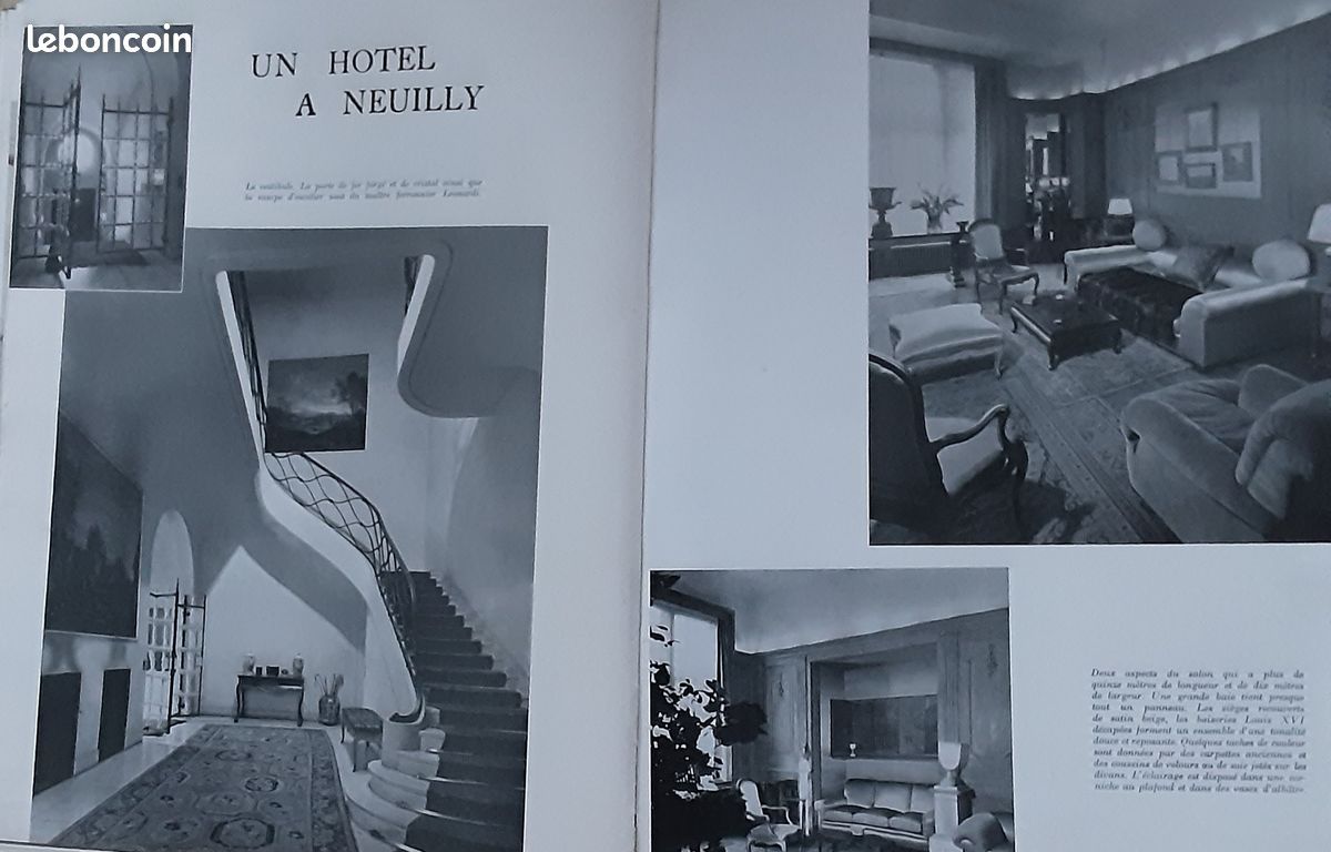 Décoration de France. Appartements et hôtels particuliers. Les Publications de France éd. De 1949. 236 pages. Bon état (image 9)