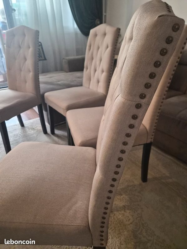Lot de 4 chaises capitonnées (image 3)