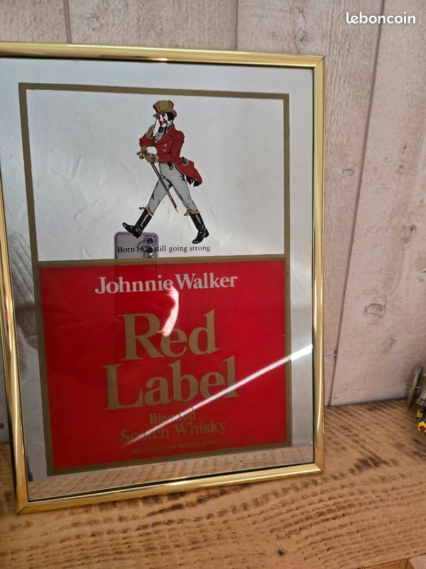 Miroir Johnnie Walker vintage - Décoration