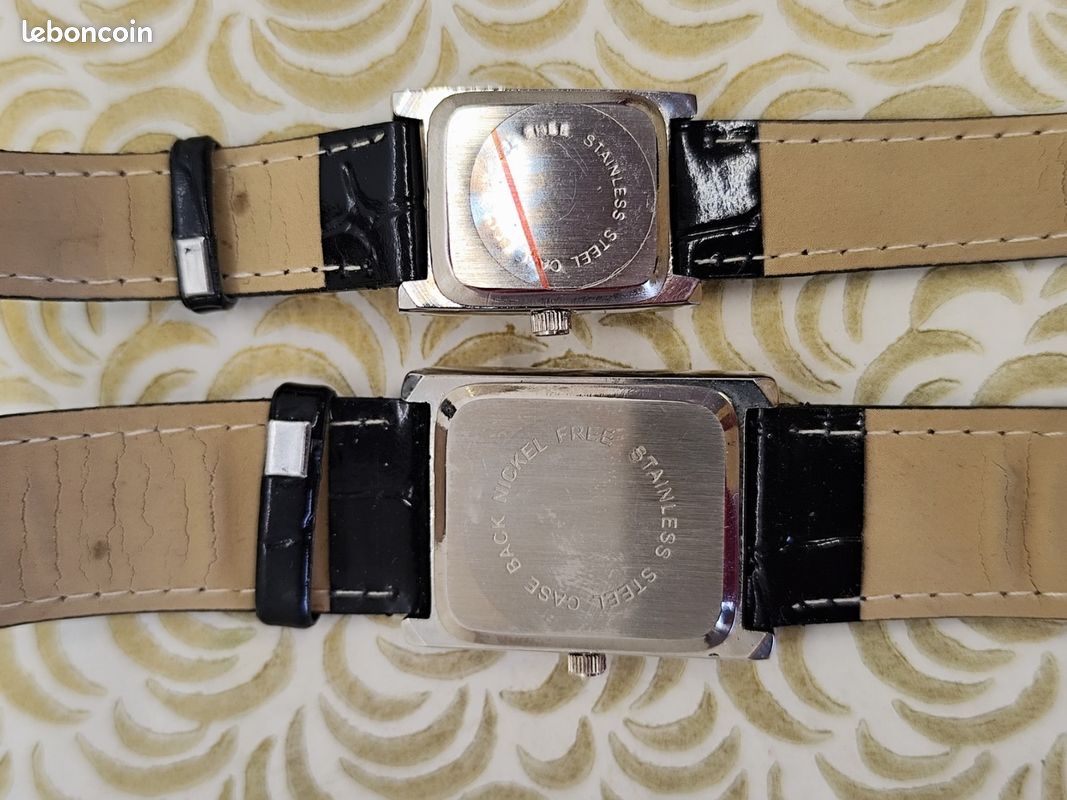 Duo de montres Prestige assorties – cadrans rectangulaires – chiffres romains (image 2)