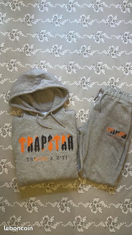 Ensemble Trapstar Édition Gris/Orange/Chenille Decoded Hoodie