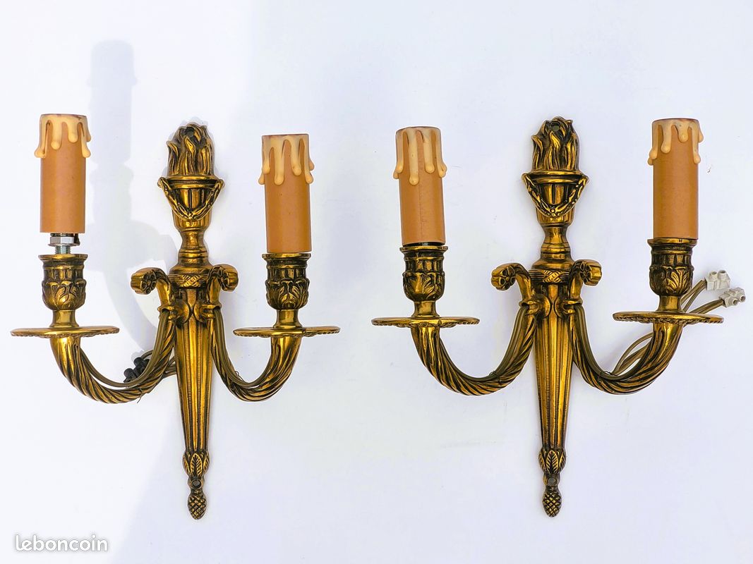 Applique murale (2) - Style Empire - Bronze (doré) - Fin du
