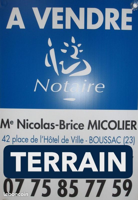 Terrain 1082 m² · à Boussac · 1 082 m² · 13 200 €