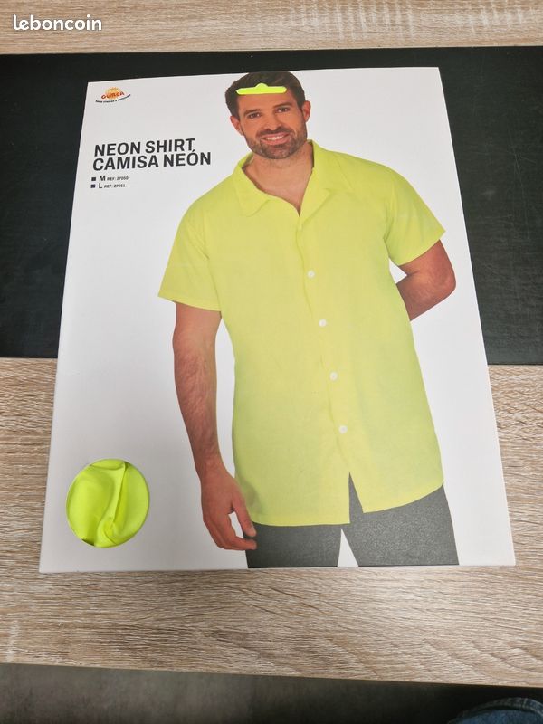 Chemise homme jaune fluo neuf Vêtements