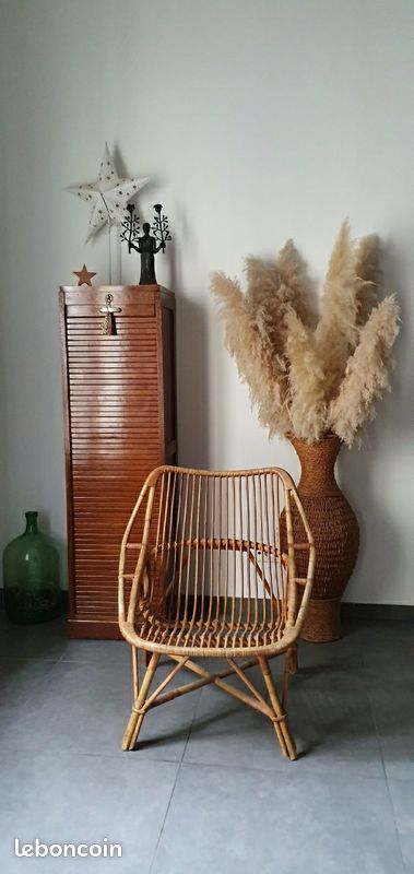 Superbe fauteuil vintage rotin (image 1)