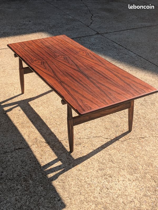 Table scandinave vintage en palissandre des années 60 | Selency