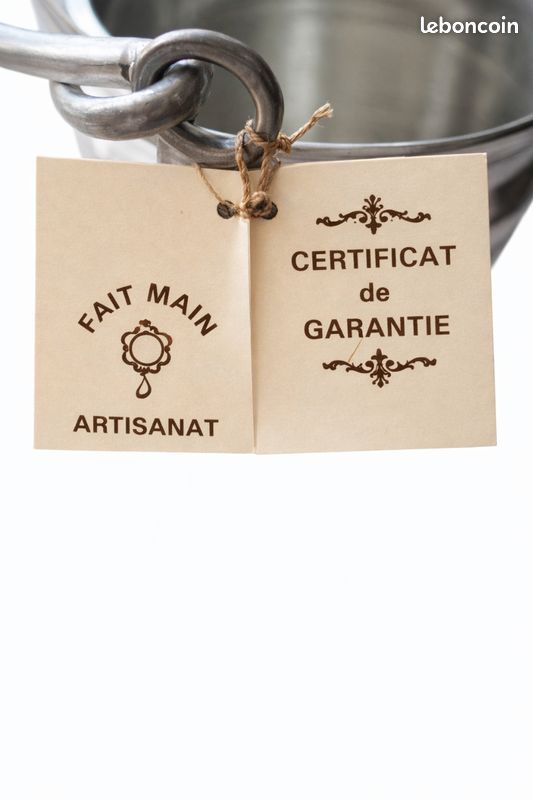 Seau à Glace Vintage En Étain Saumurois (1920-1949) - Objet Déco Industriel