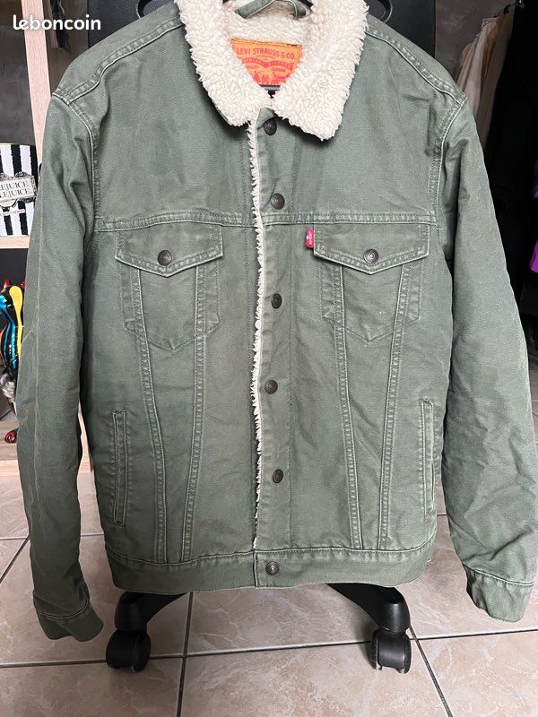 Denim Veste Kaporal Kaki Homme Jacket Veste Kaki Homme Levi's