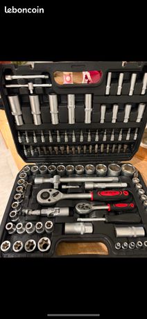 Coffret jeu de douilles Acier au chrome Vanadium 130 pièces
