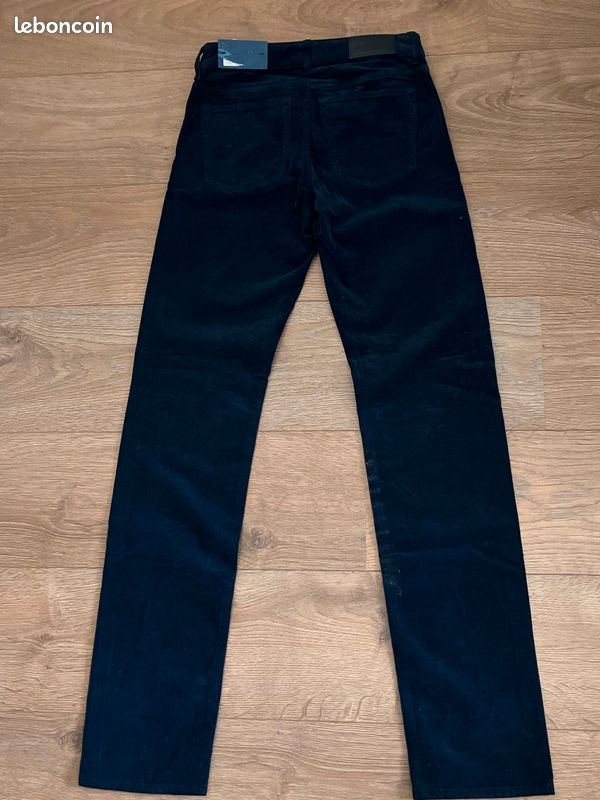 Pantalon Chino Homme Holderness & Bourne Baxter 34x34 Velours Côtelé Bleu NEUF