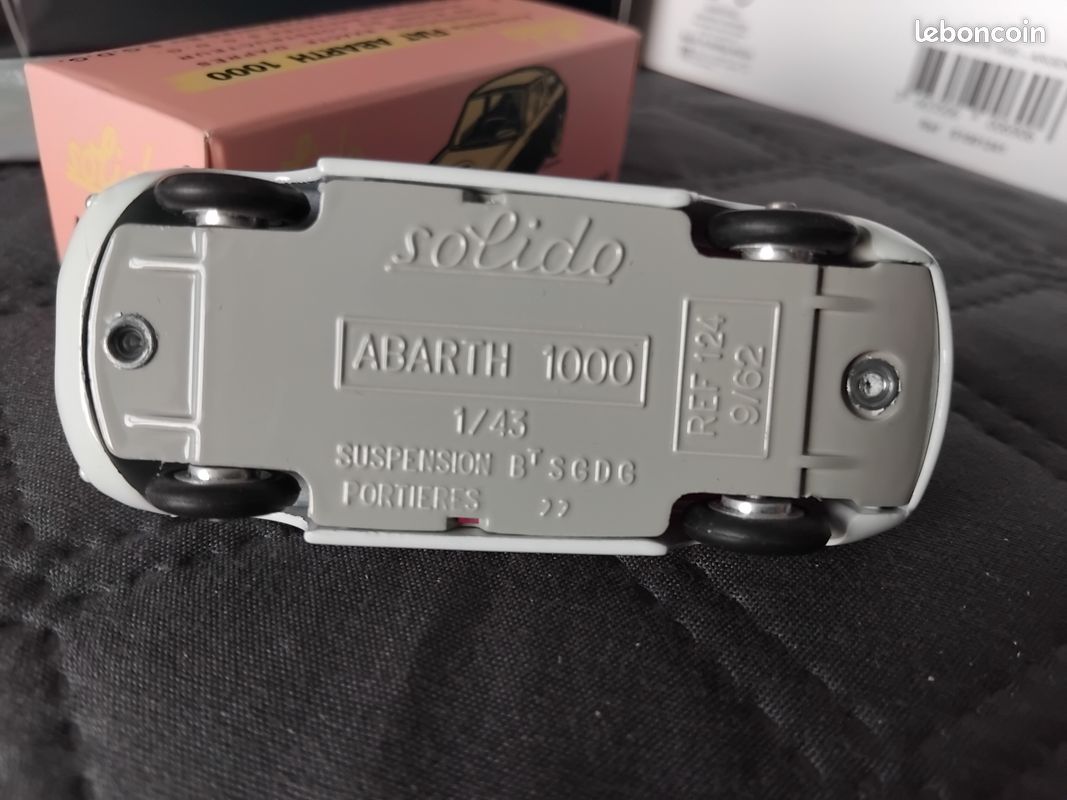 Solido. Fiat-Abarth. Made in France. 113. Compagnie européenne. AAA. Boîte ABB